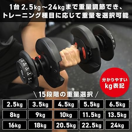 アジャスタブルダンベル 24kg - Image 5
