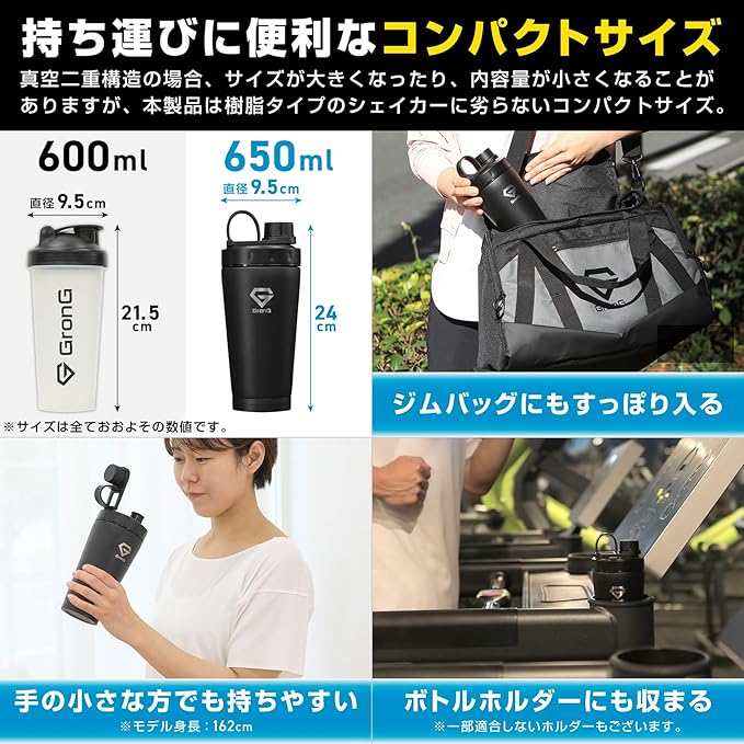 プロテインシェイカー ステンレス 650ml - Image 5